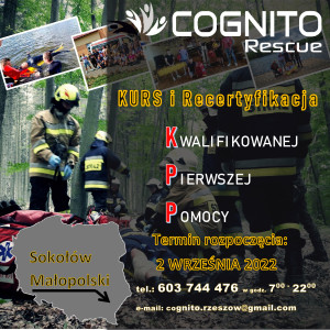 Kurs KPP - Kwalifikowana Pierwsza Pomoc Sokołów Małopolski - 2 września 2022