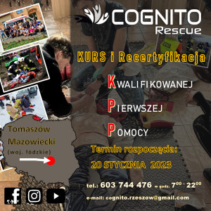 Kurs/Recertyfikacja KPP Tomaszów Mazowiecki (woj. łódzkie) - 20 STYCZNIA 2023