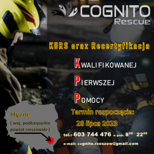 Kurs/Recertyfikacja KPP HYŻNE pow. rzeszowski (woj. podkarpackie) -  28 lipca 2023