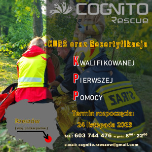 Kurs/Recertyfikacja KPP RZESZÓW pow. rzeszowski (woj. podkarpackie) -  24 LISTOPADA 2023